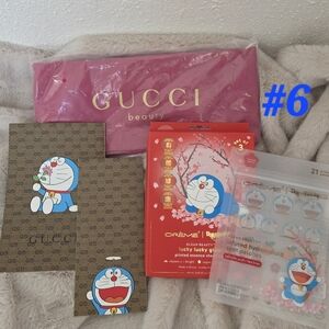 #6 Gucci X Doraemon Stationary Set, Gucci Tote, And Beauty Set 5 Piece Set